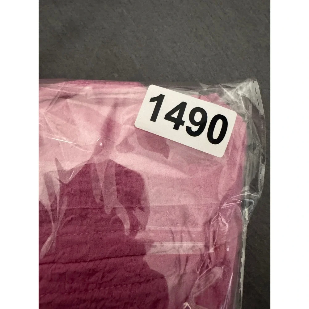 Sophie Rue‎ Shirt Women M Pink Ruched Crop Top Textured Milkmaid Coquette Girly